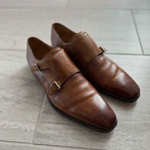 Magnanni double monk leather loafers